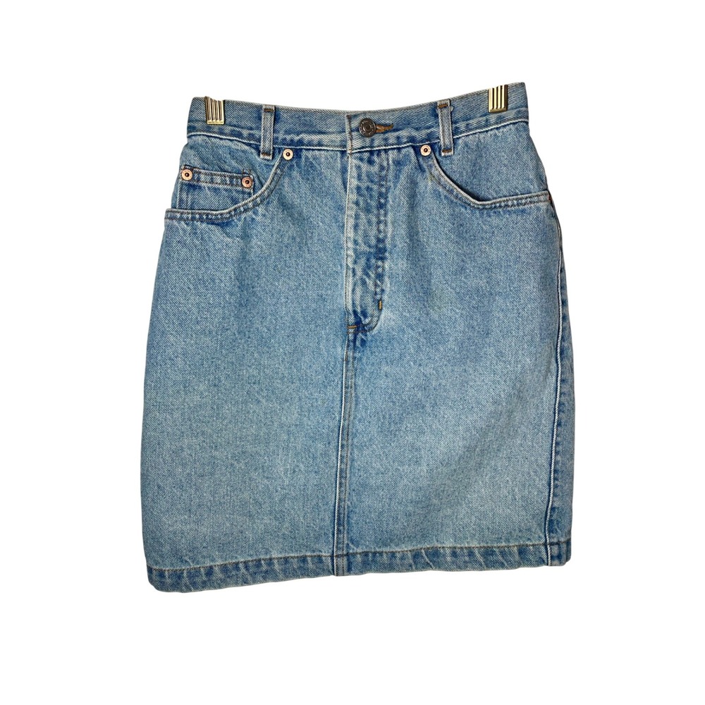 Gap Denim Skirt Womens 5/6 Light Blue High Rise Vintage Made in USA - Picture 1 of 6